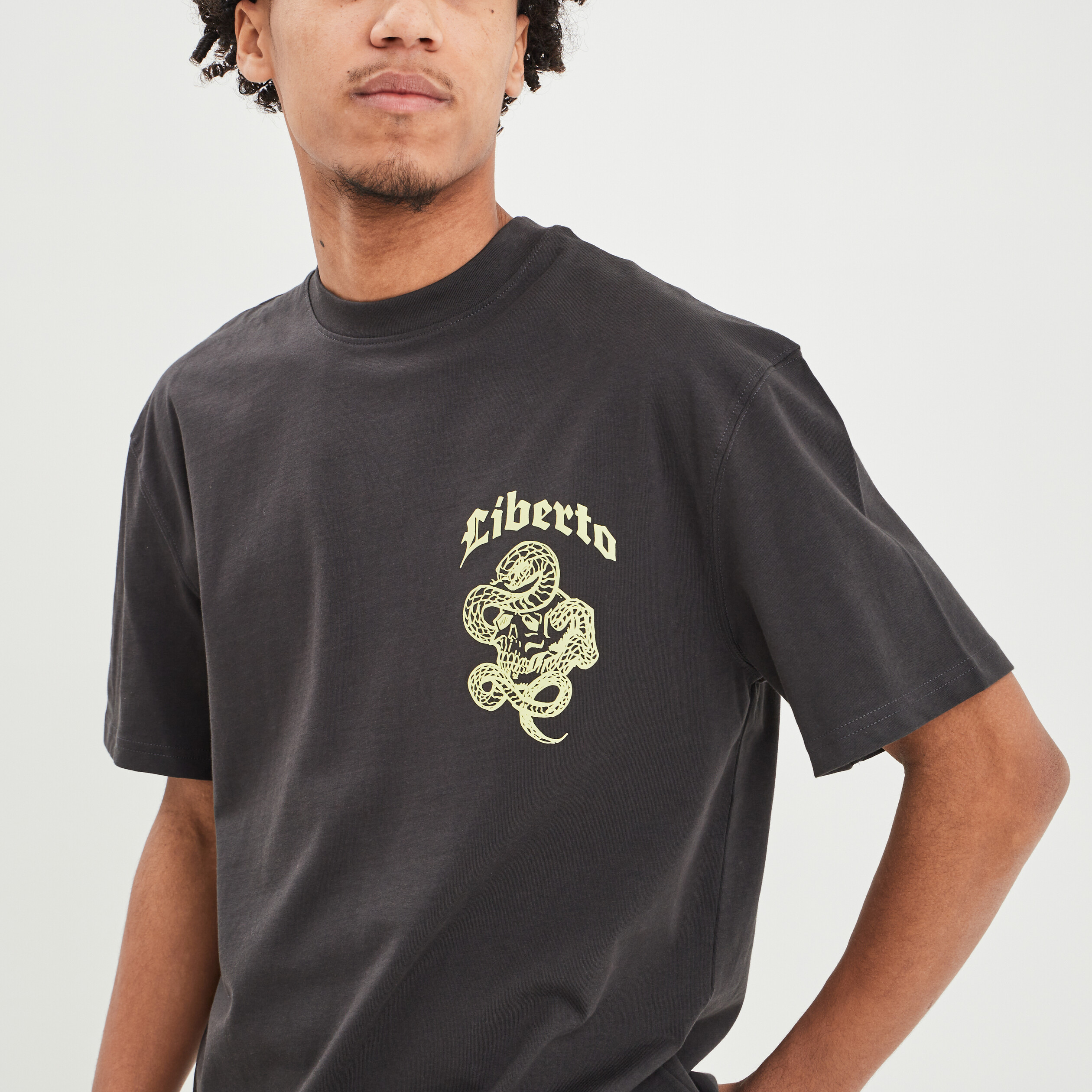 T-shirt manches courtes Liberto gris foncé homme | La Halle
