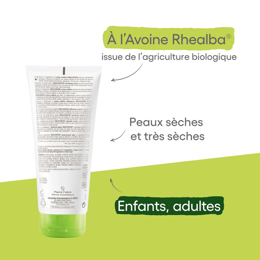 A-Derma Xeraconfort crème nutritive anti-dessèch ement 200ml  Crème nutritive