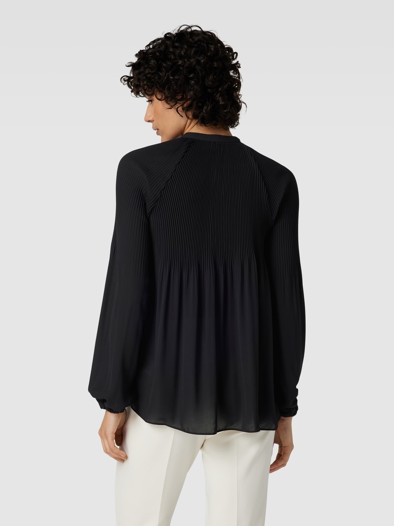 Blusenshirt mit Biesen Modell 'VERSILLA' in schwarz