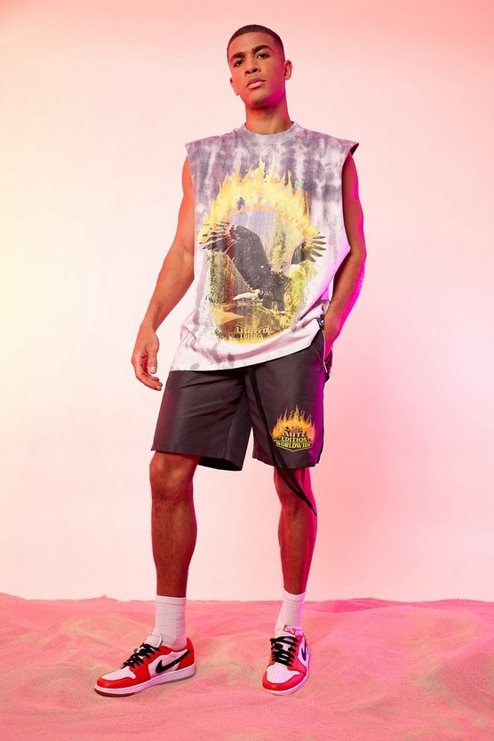 Lockere Shorts mit Print