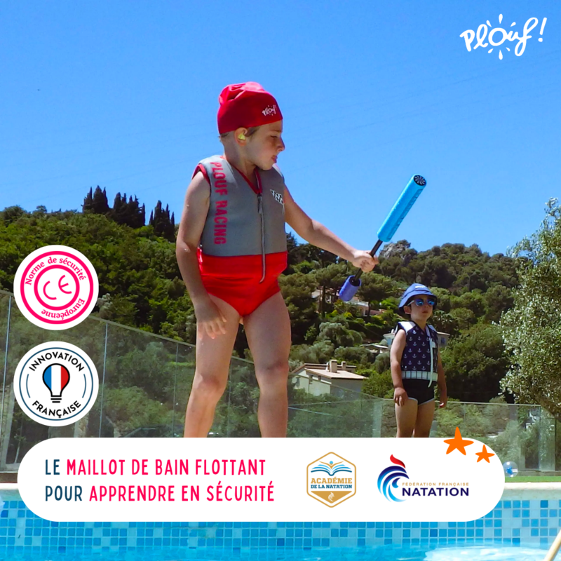 Maillot de bain flottant : Flash Gris