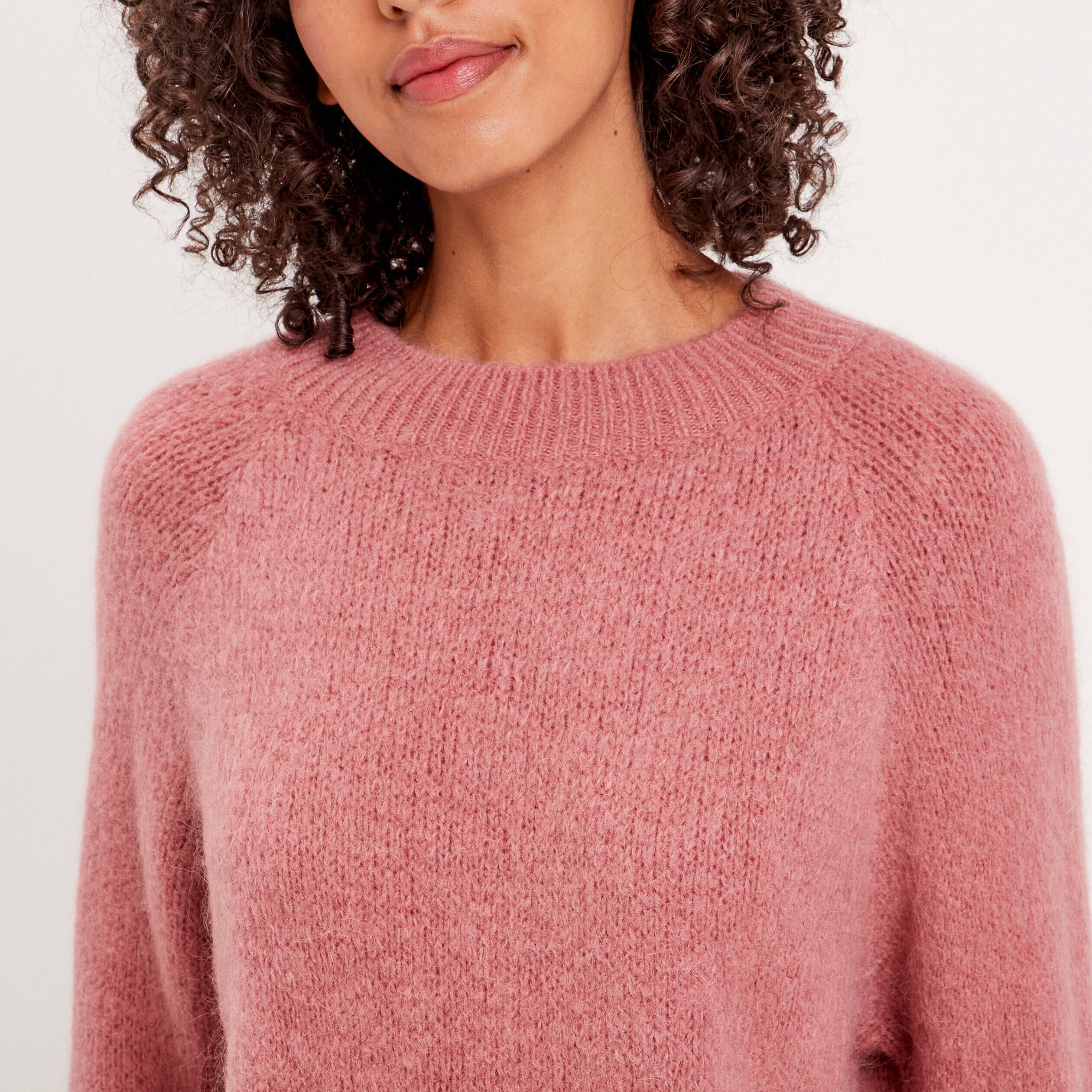 Pull manchse longues rose femme | Cache Cache