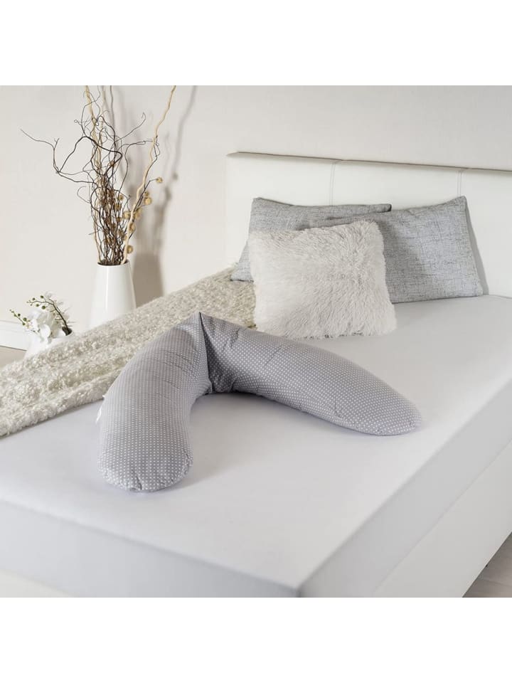 Theraline Stillkissen Dodo Pillow Premium 180 cm - Polka Dots in grau günstig kaufen onesize