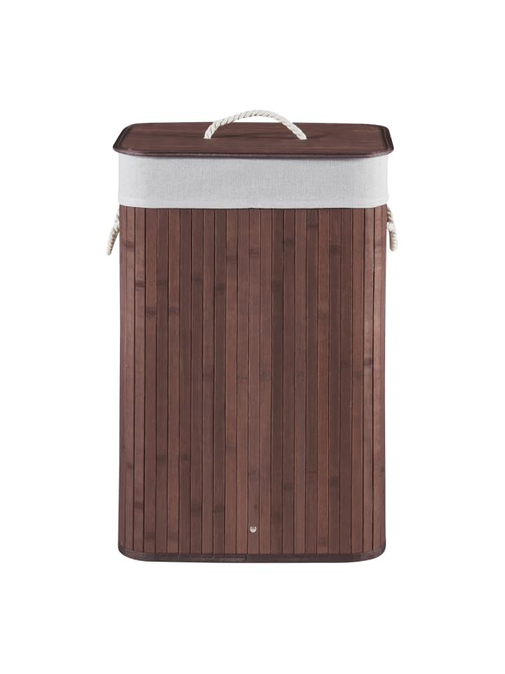 en.casa Wäschekorb Salla in Braun (H)60cm (B)40cm (T)30cm (V)72l günstig kaufen onesize