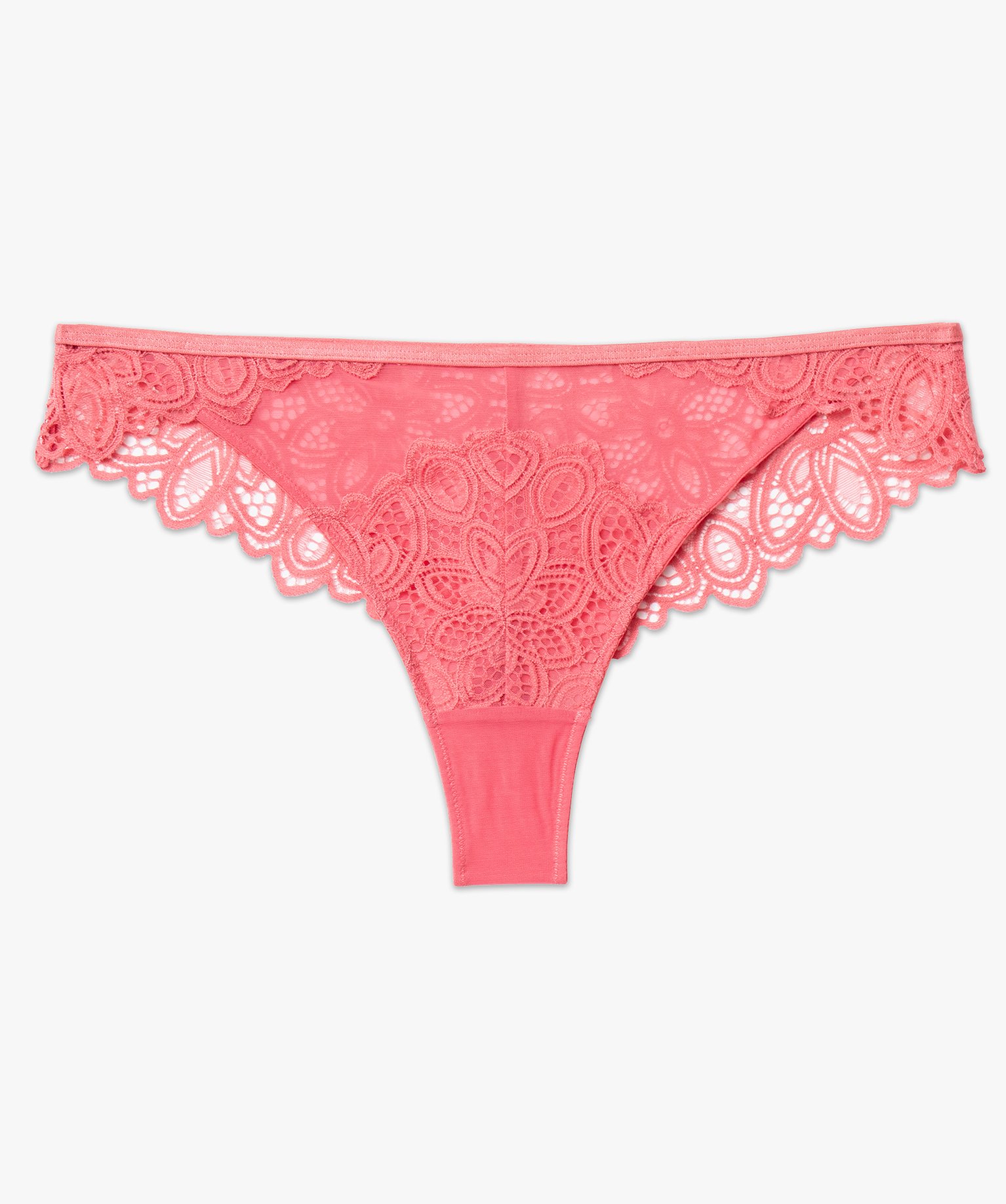 Tanga en dentelle femme rose | GEMO