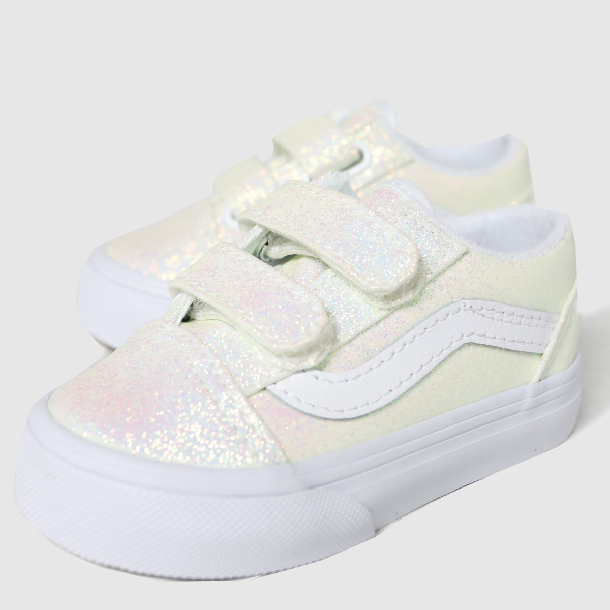 Vans halványrózsaszín Old Skool V UV Csillámos Lány Kisgyermek Tornacipő