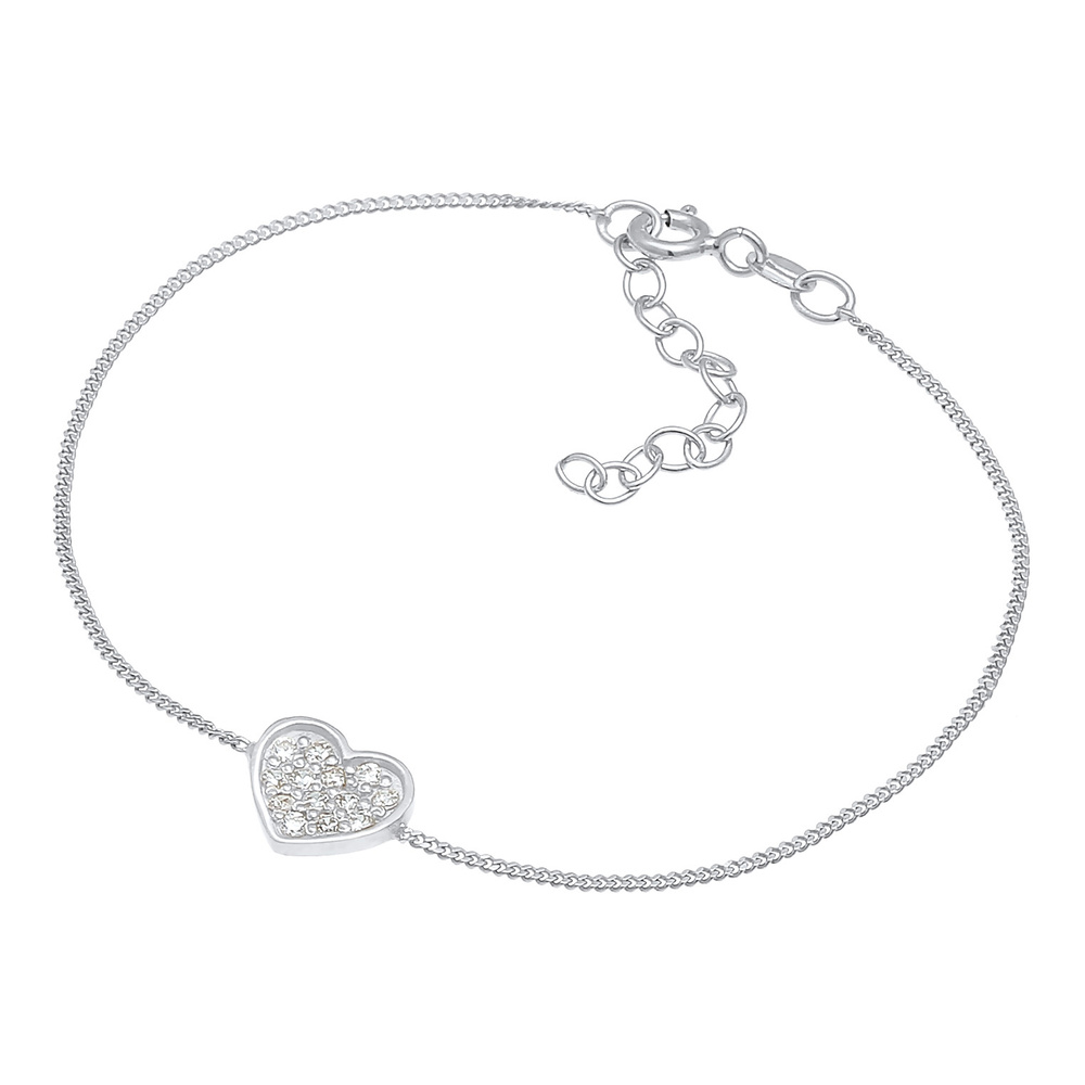 Elli Elli Bracelet Amour romantique de la Saint-Valentin pour dames avec des pierres d Bracelet