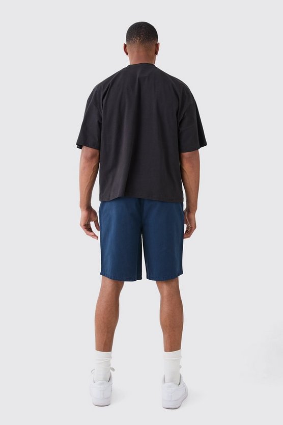 Lockere Shorts in Dunkelblau