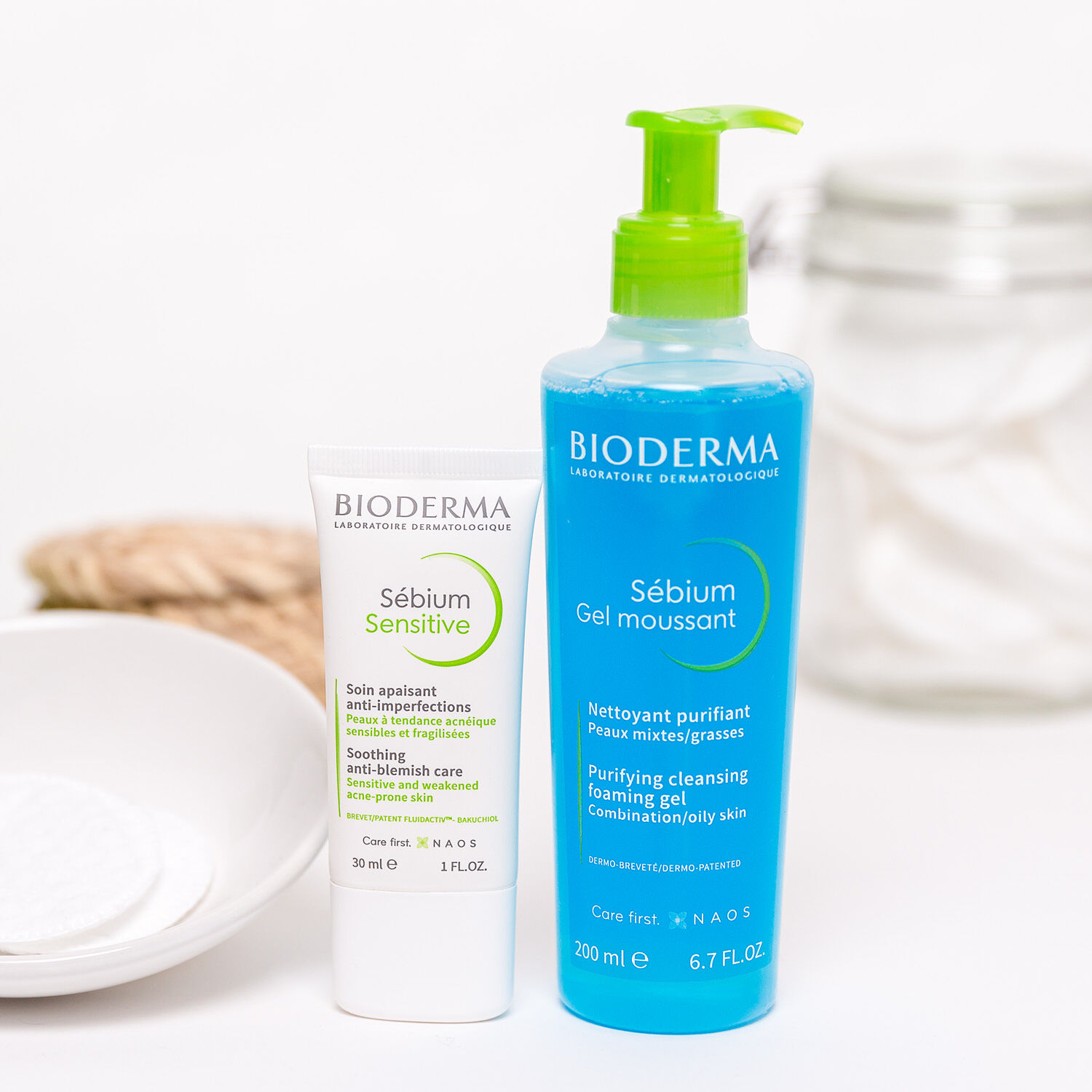 Bioderma Sébium Gel Moussant Nettoyant Purifiant Doux Peaux Mixtes à Grasses