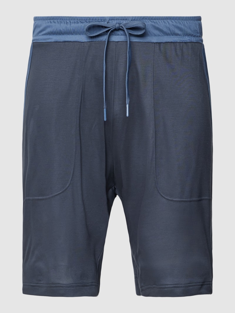 Pyjama-Hose in Two-Tone-Machart in dunkelgrau