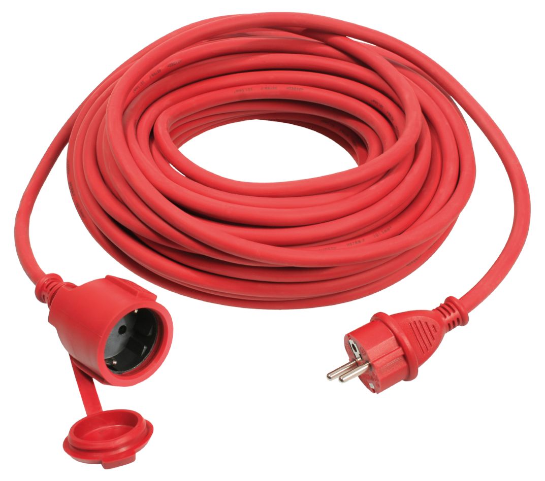 Schwabe 60270 Neopren-Verlängerungskabel 230 V/16 A IP44 H07RN-F 3G1,5 Rot 15 m