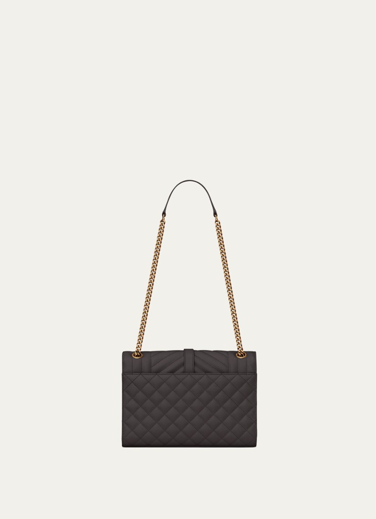 Saint Laurent -kirjekuorilaukku, keskikokoinen tikattua vasikannahkaa