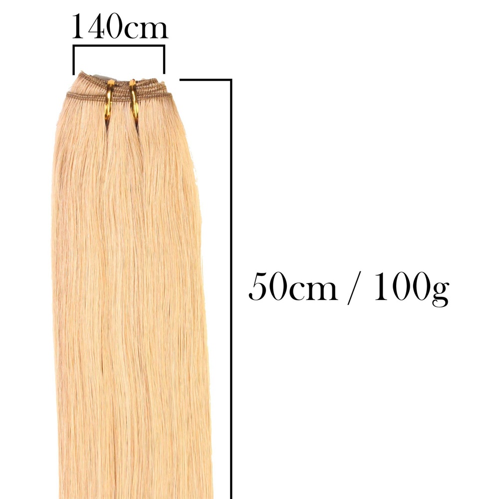 hair2heart Extensions Tissage cheveux naturels #14 blond foncé 100g extensions