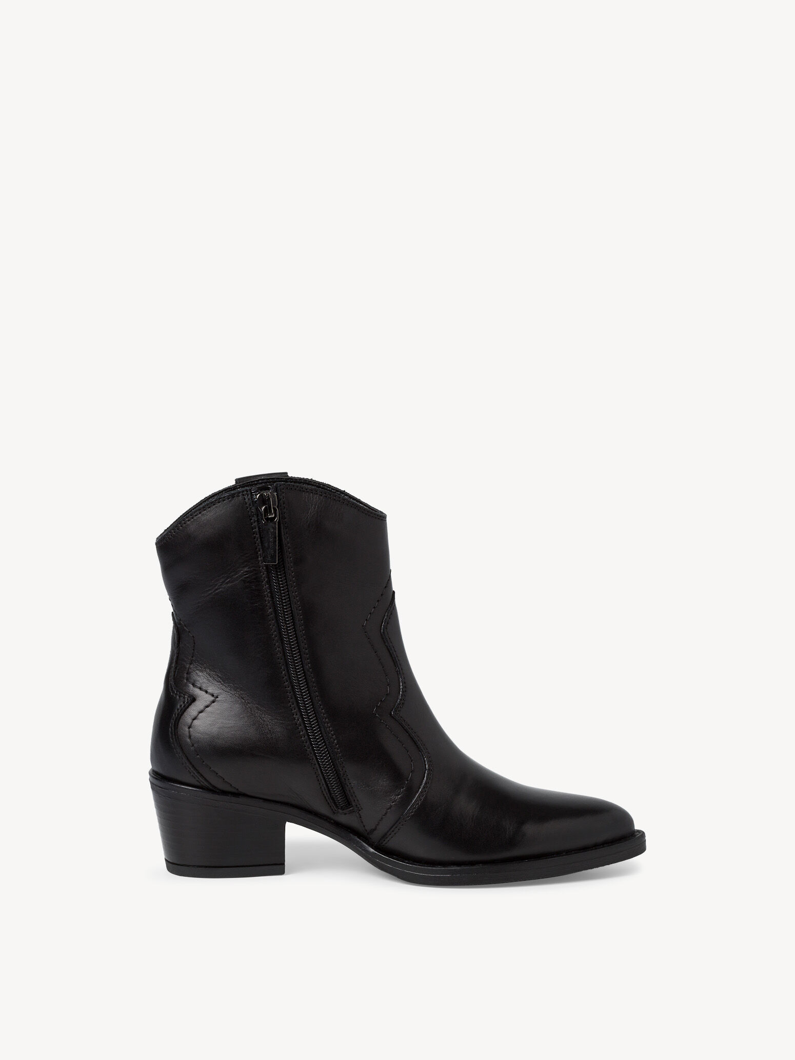 Bottes de cow-boy en cuir - noir