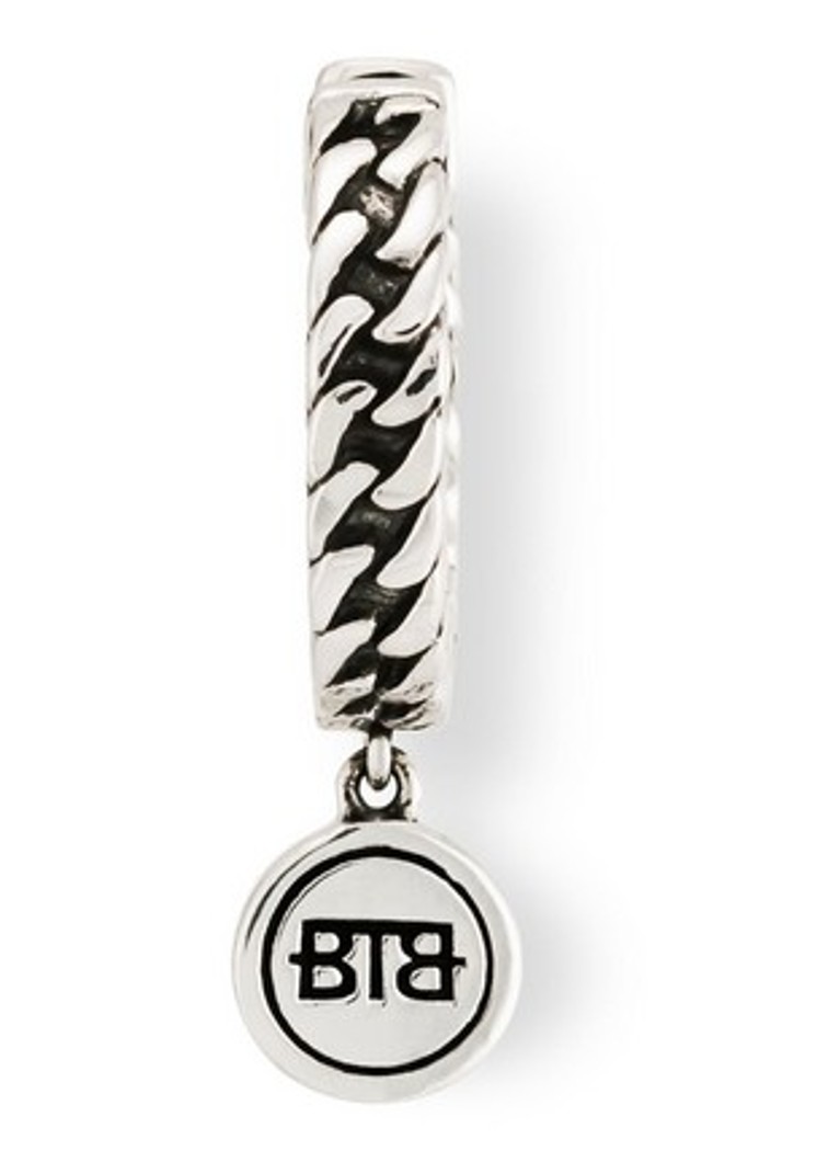 Buddha to Buddha Esther single silver hoop earring