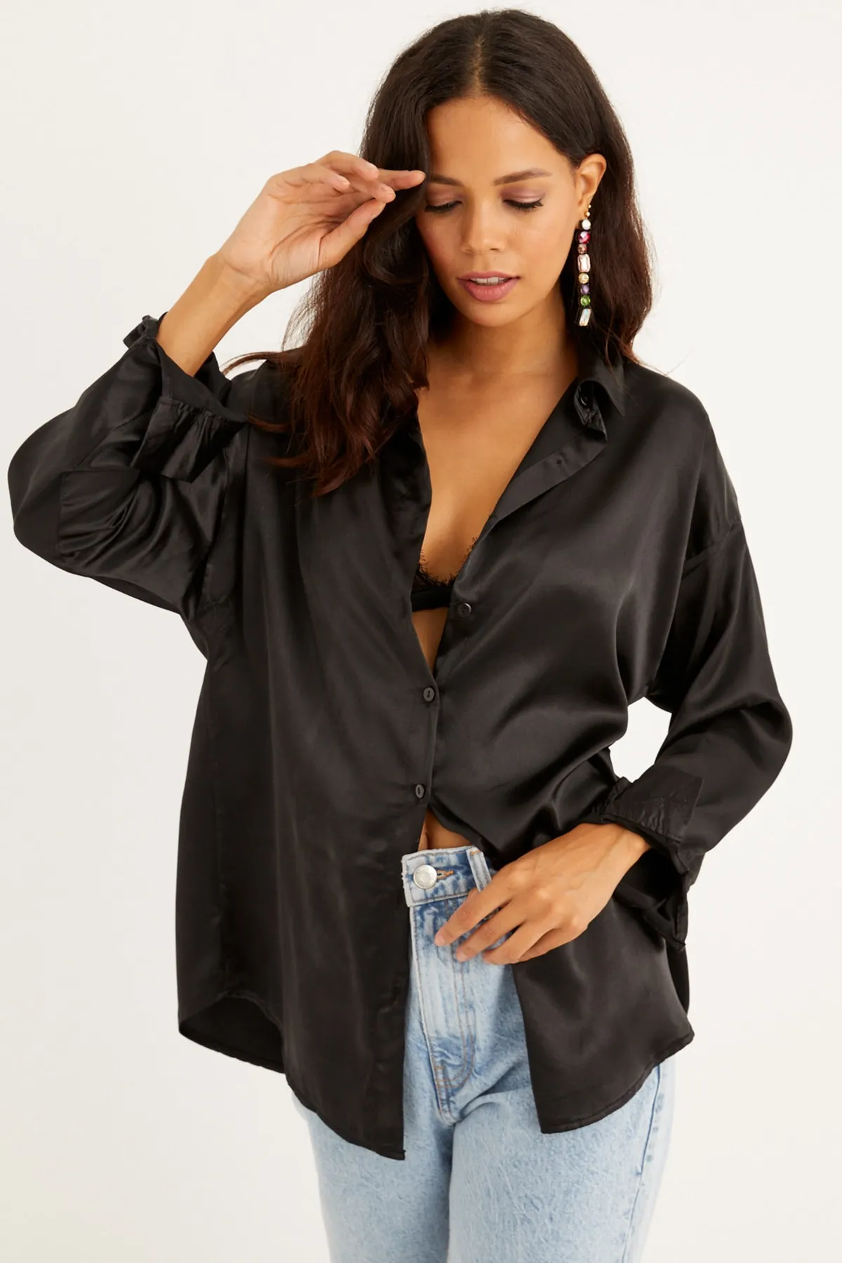 Cool & Sexy  Hemd - Schwarz - Oversized