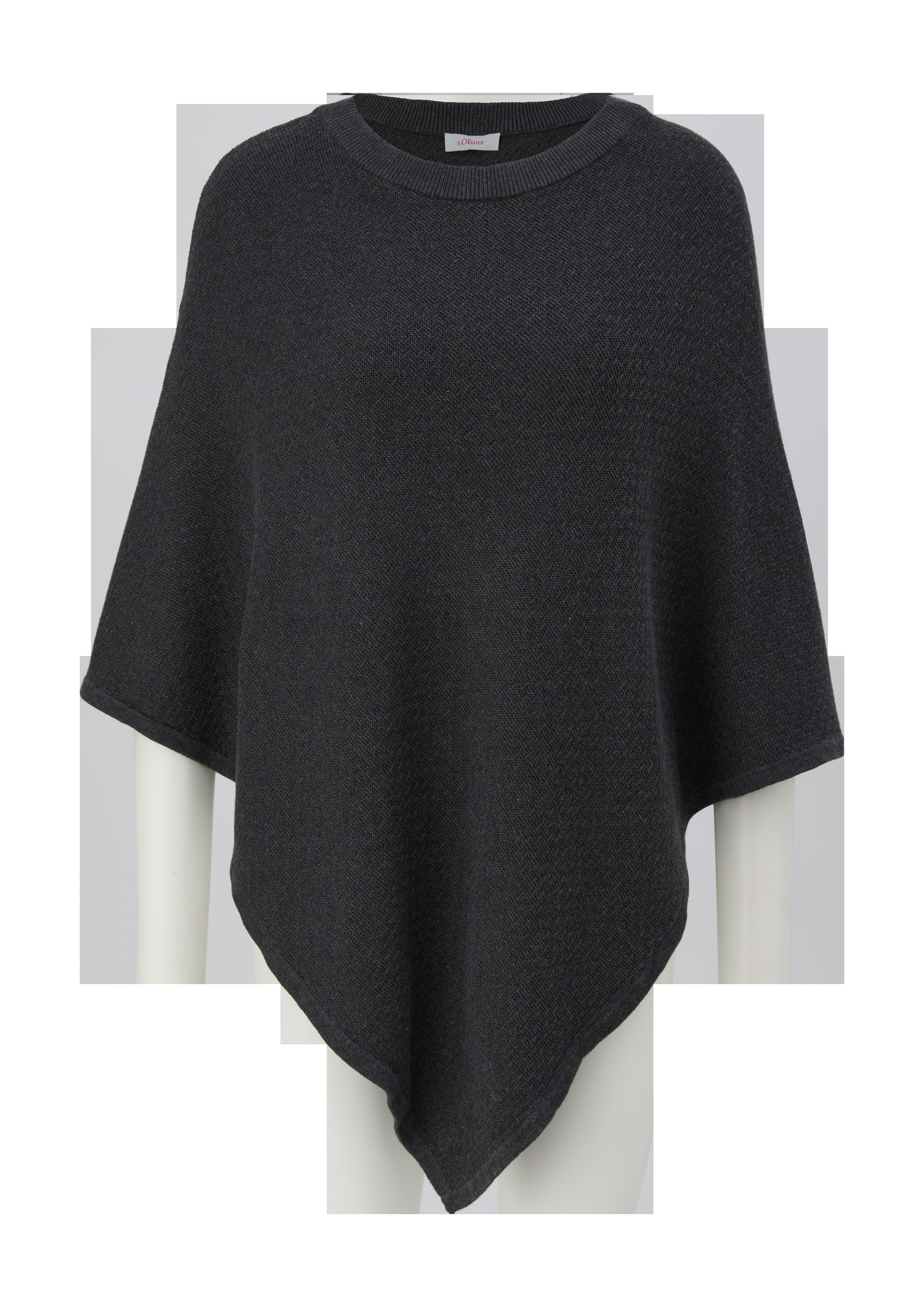 Poncho mit Strickmuster  2125708-9898