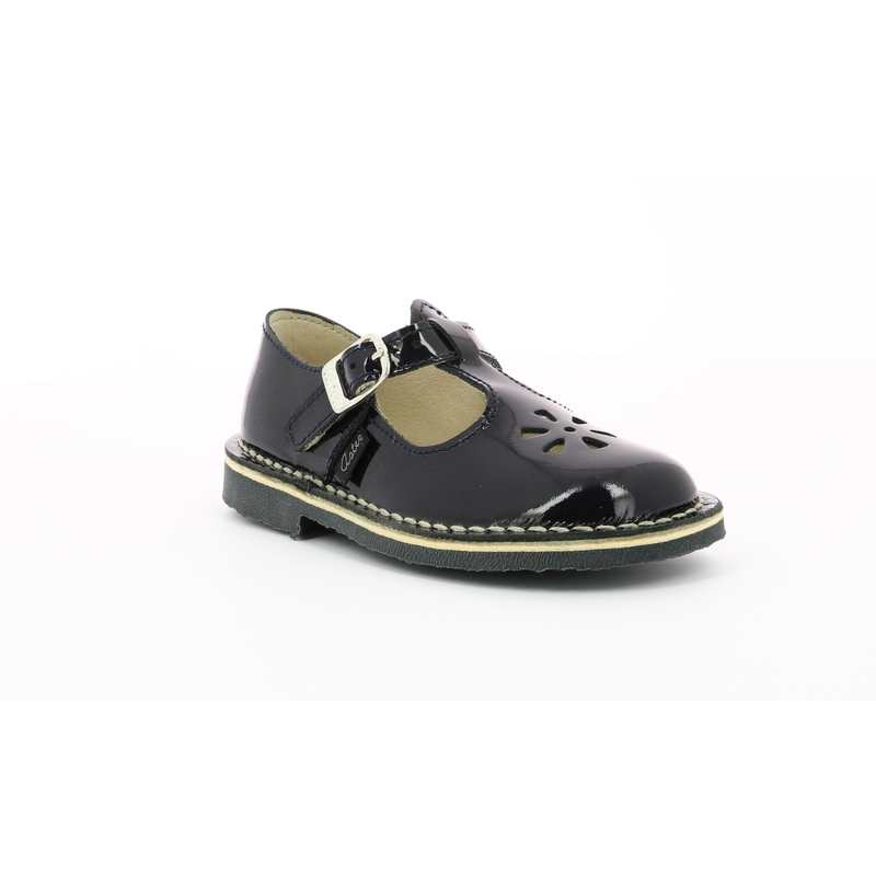 Salomés cuir metallise Dingo
