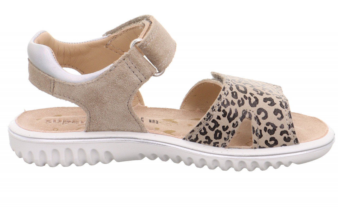SPARKLE - Beige Sandale mit Klettverschluss
