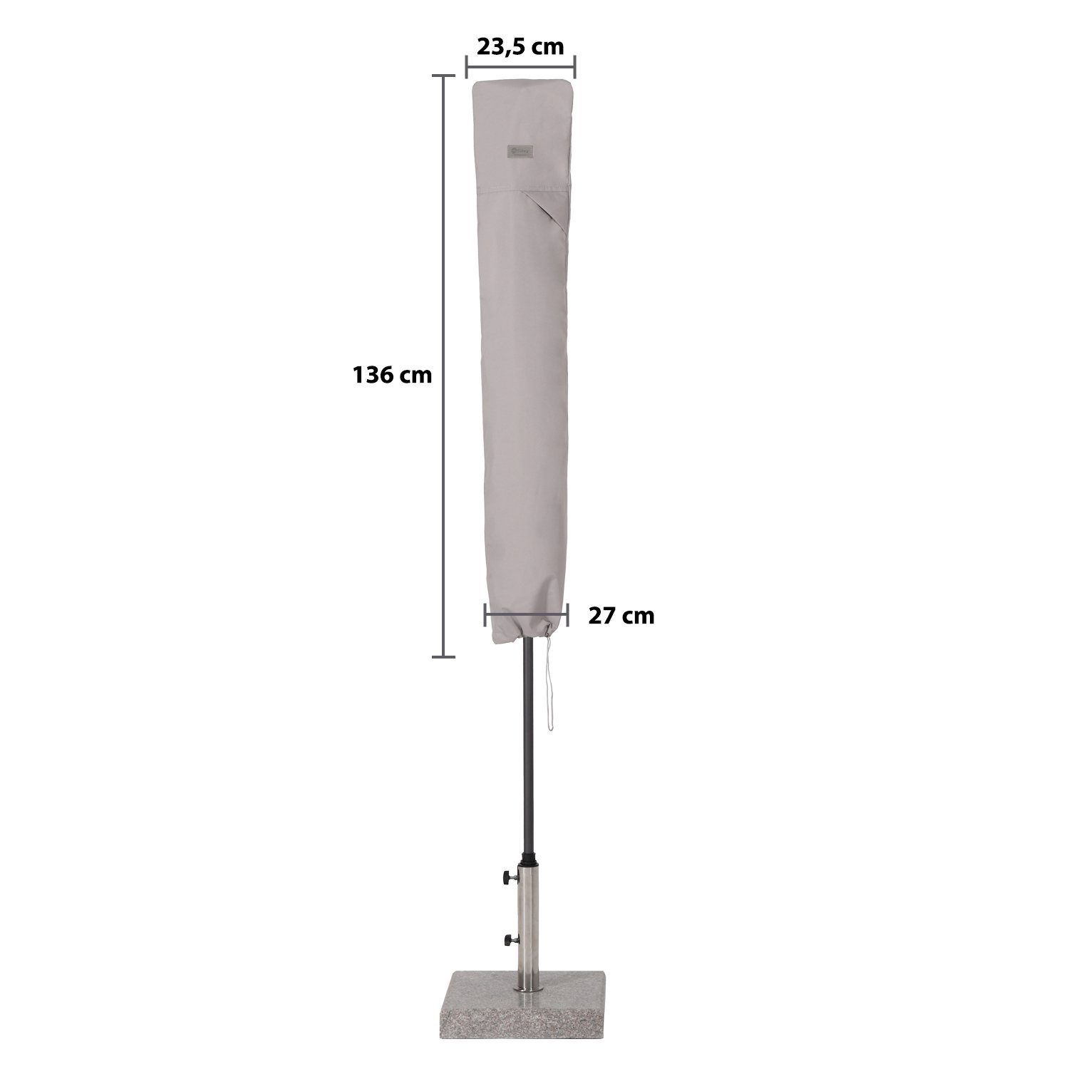Sekey Sonnenschirm-Schutzhülle 2m Balkonschirm, 4m Gartenschirm, 3m Ampelschirm Schutzhülle, Grau, für Ø 180cm, Ø 200cm, 210cm x 140cm / 200cm x 125cm Balkonschirm