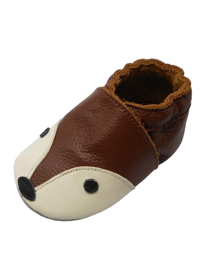 Yalion Leder-Krabbelschuhe 