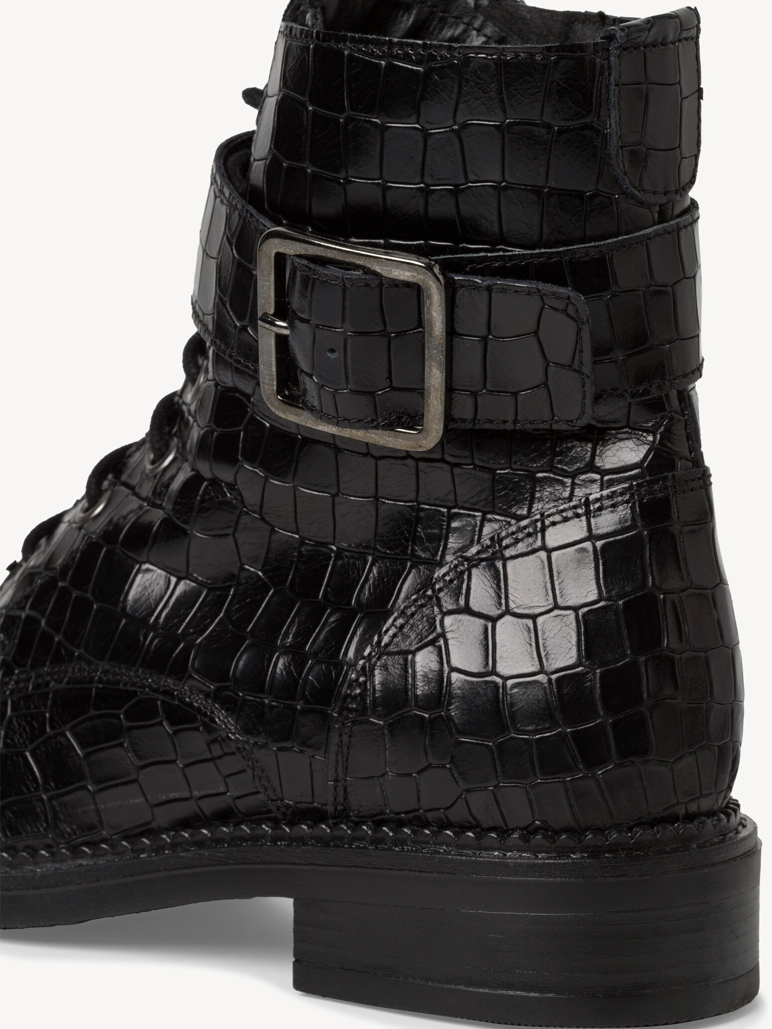 Bottine en cuir - noir