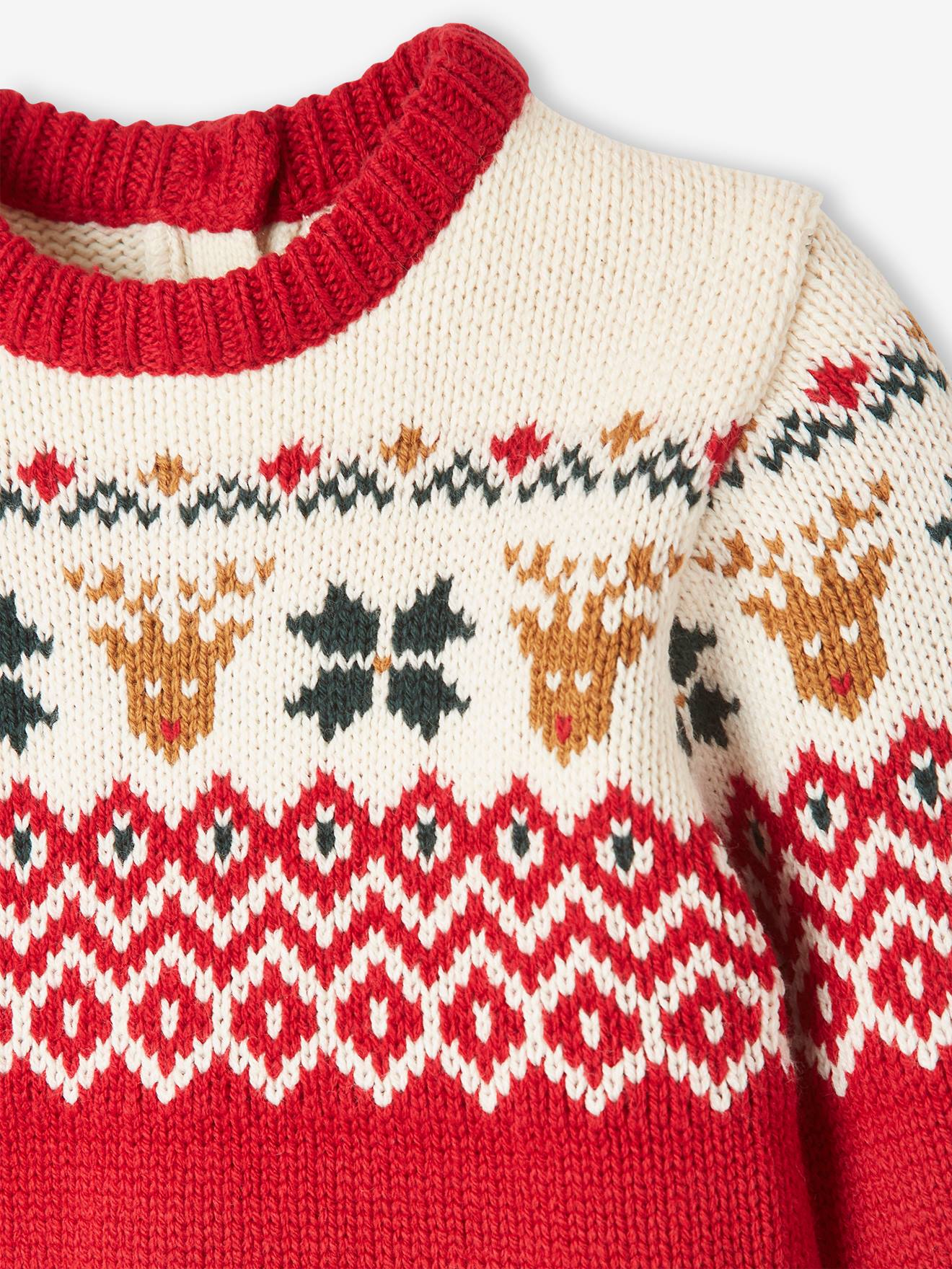Vertbaudet Capsule Collection: Baby Weihnachtspullover Oeko-Tex - tanne