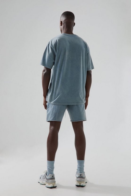 Man Active Oversize T-Shirt-Set mit Rest Day Print