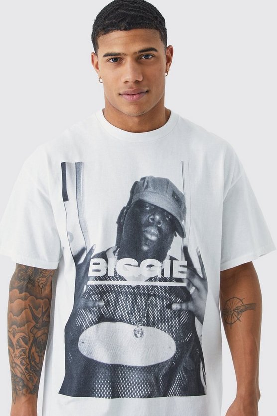 Oversize T-Shirt mit lizenziertem Biggie Print