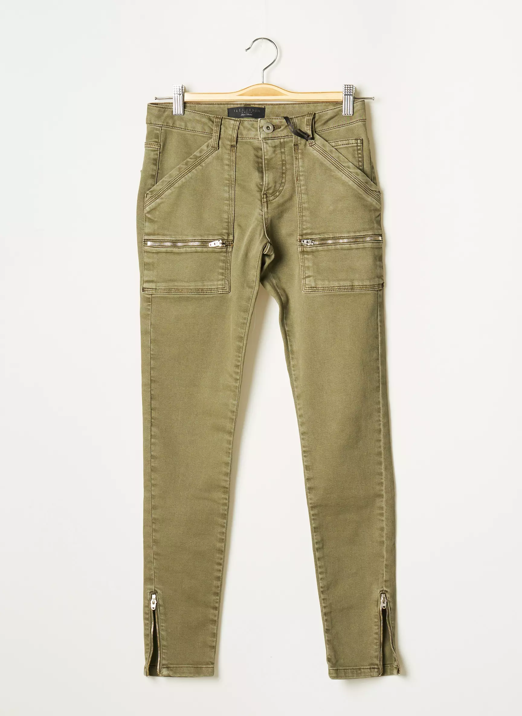 Ikks Pantalon7 8 Femme couleur vert