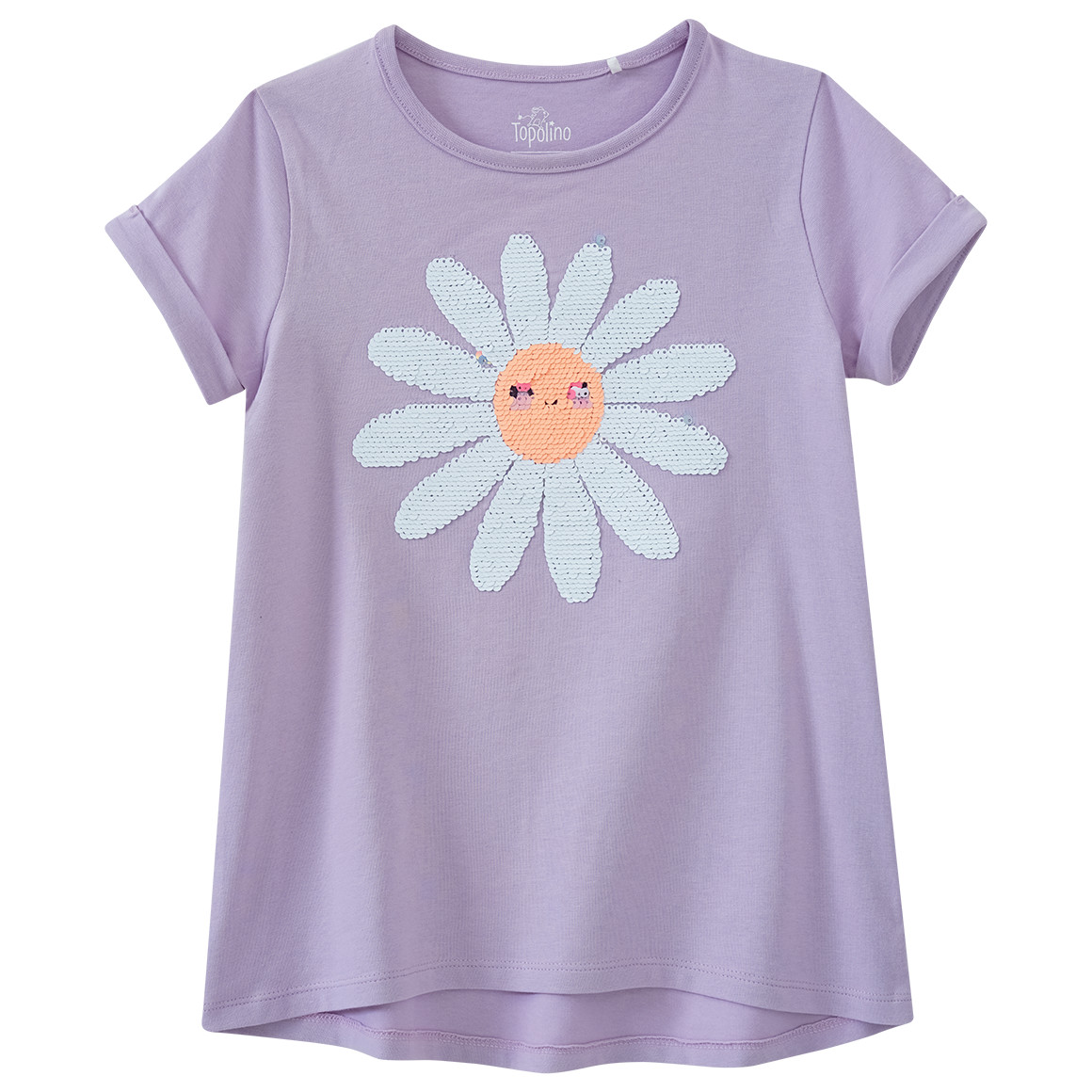 Mädchen T-Shirt mit Wendepailletten