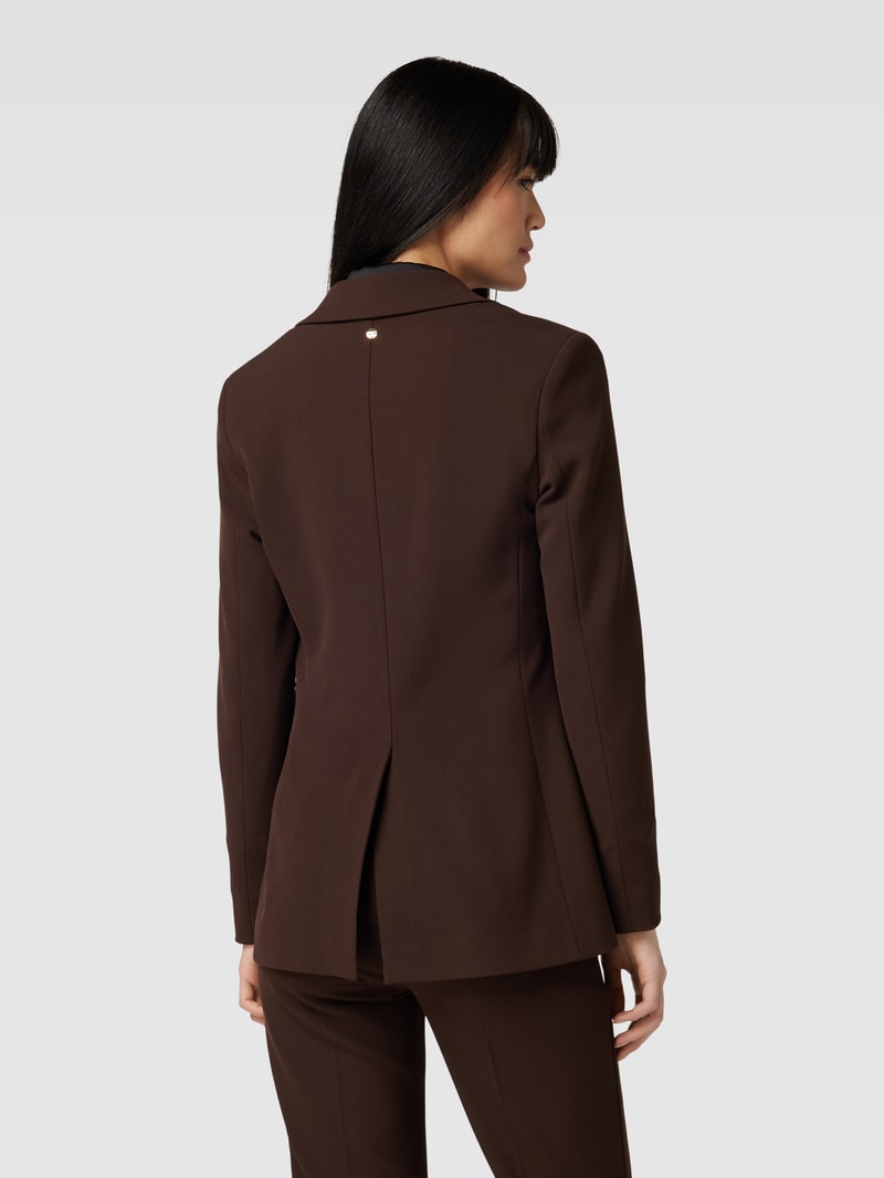 Blazer mit Reverskragen in dunkelbraun