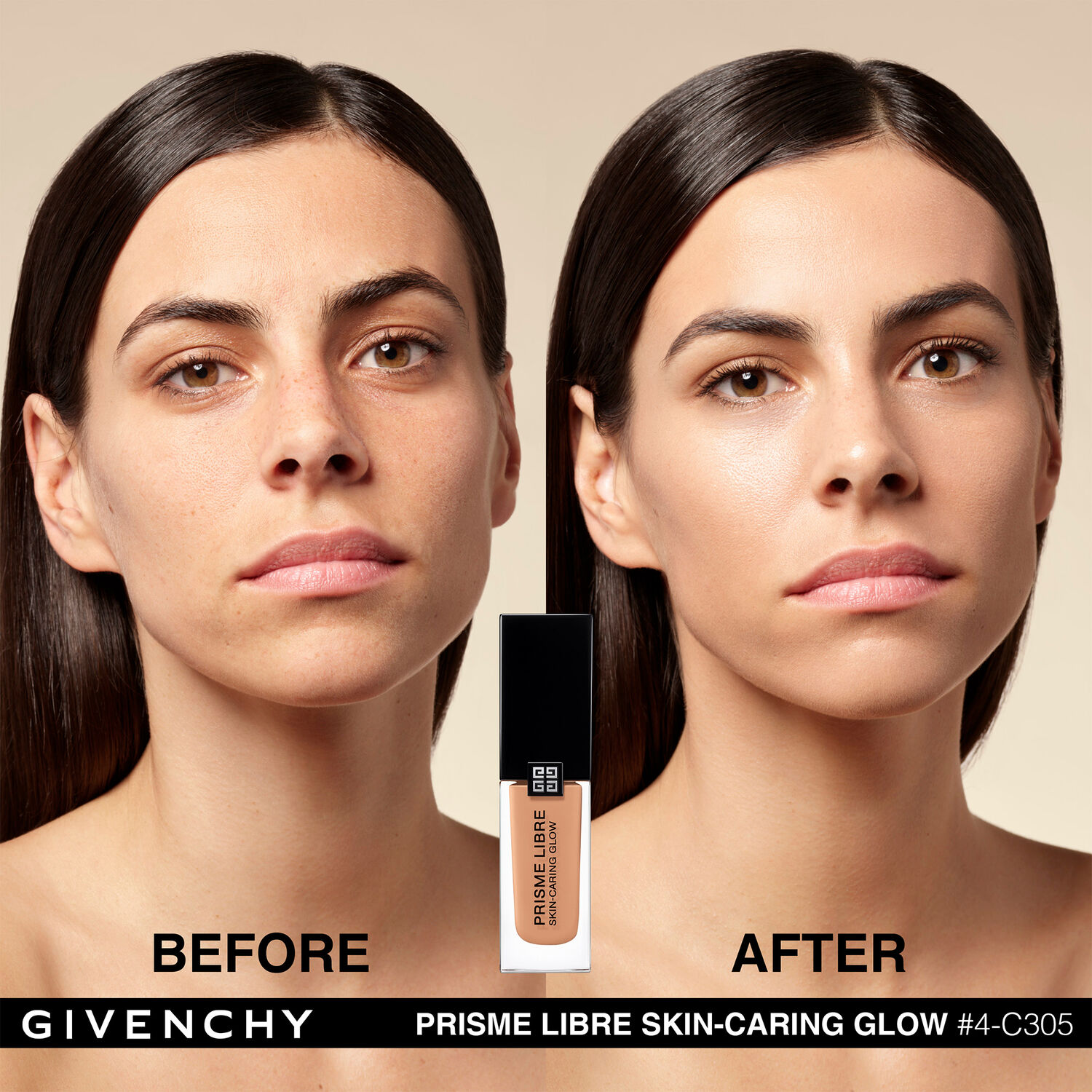 Givenchy Prisme Libre Skin-Caring Glow Fond de Teint Sublimateur de Peau - Eclat & Correction 12h - Hydratation 24h