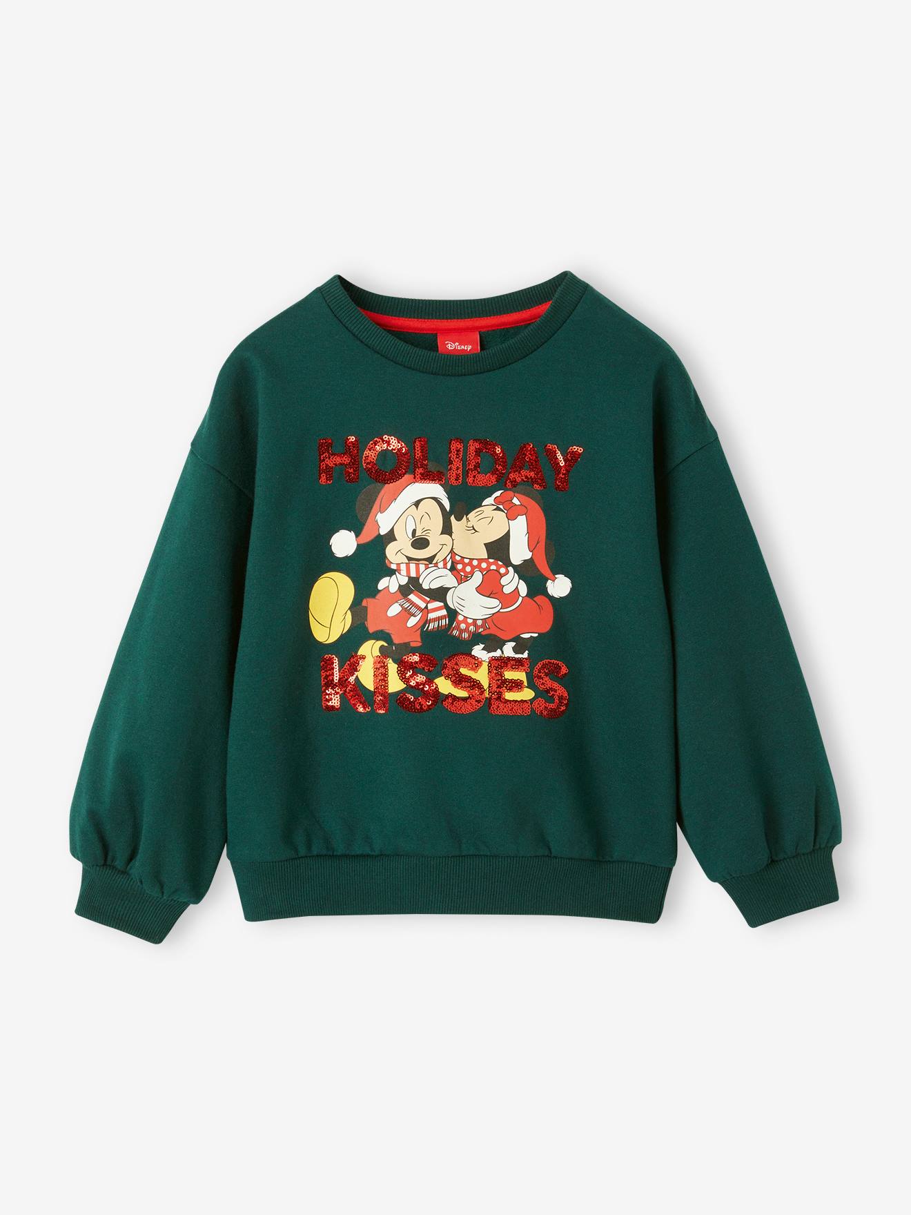 Minnie Weihnachtliches Kinder Sweatshirt Disney MINNIE MAUS - tannengrün
