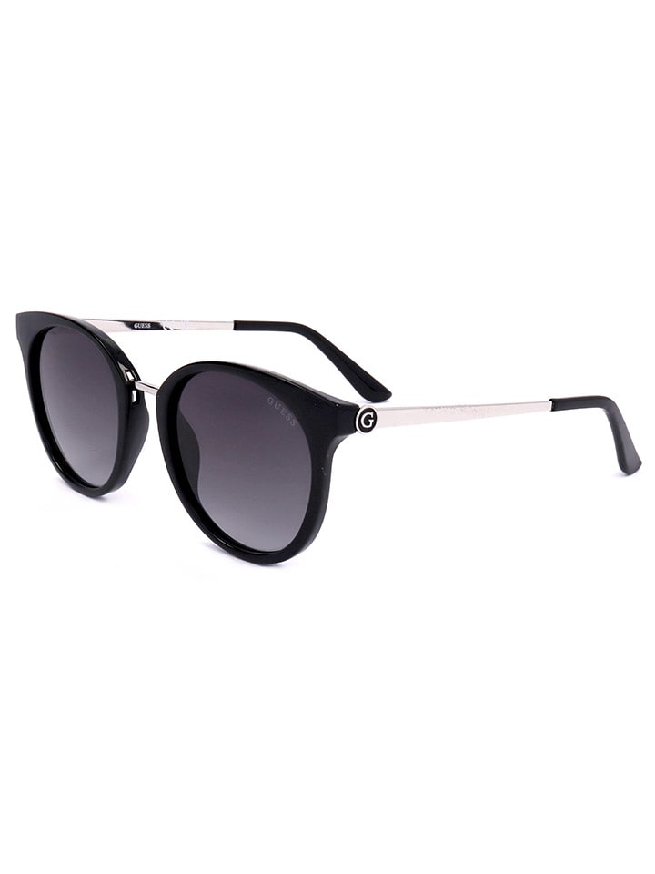 Guess Damen-Sonnenbrille in Schwarz-Gold/ Dunkelblau günstig kaufen 52