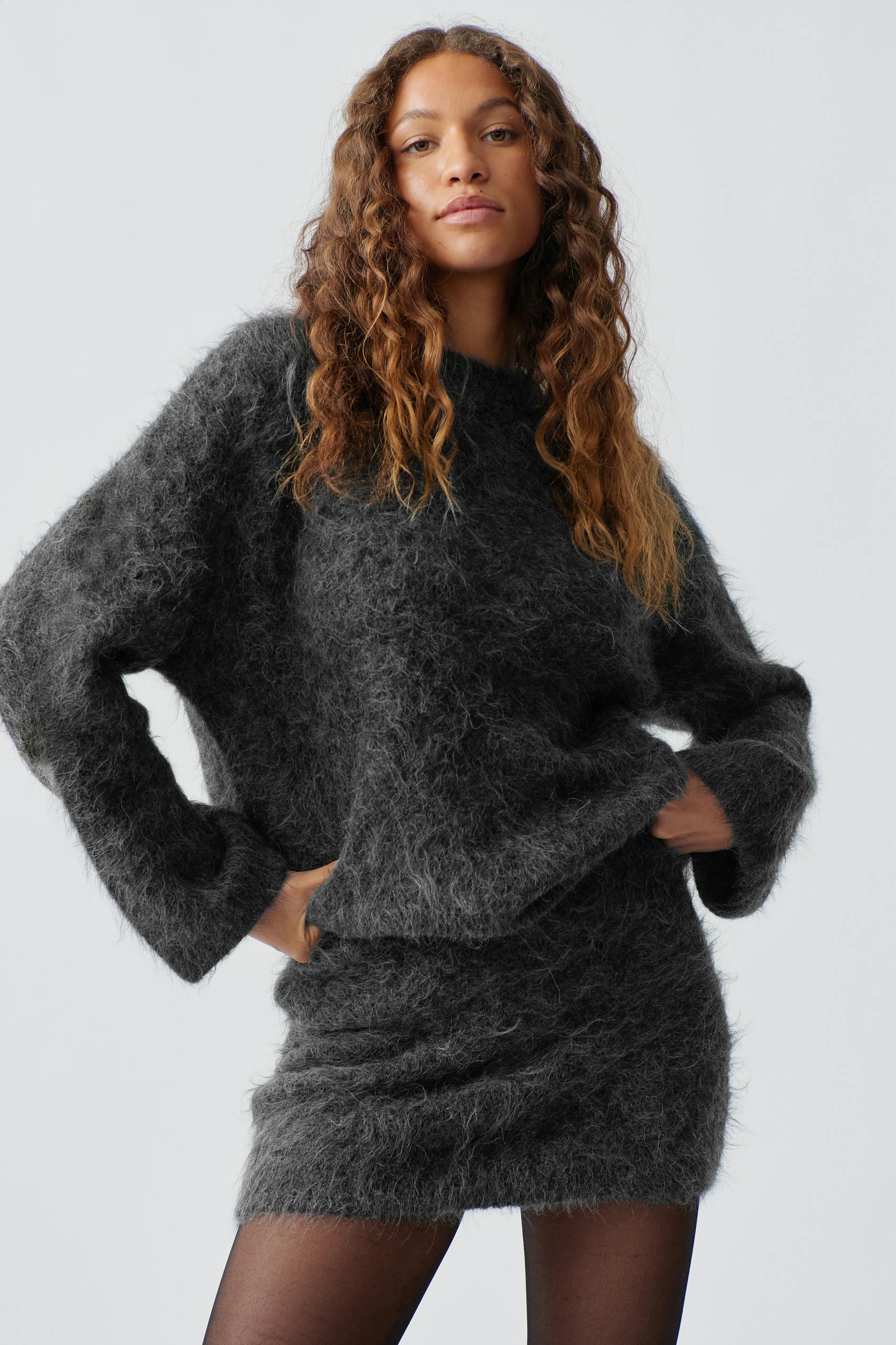Knitted alpaca blend sweater