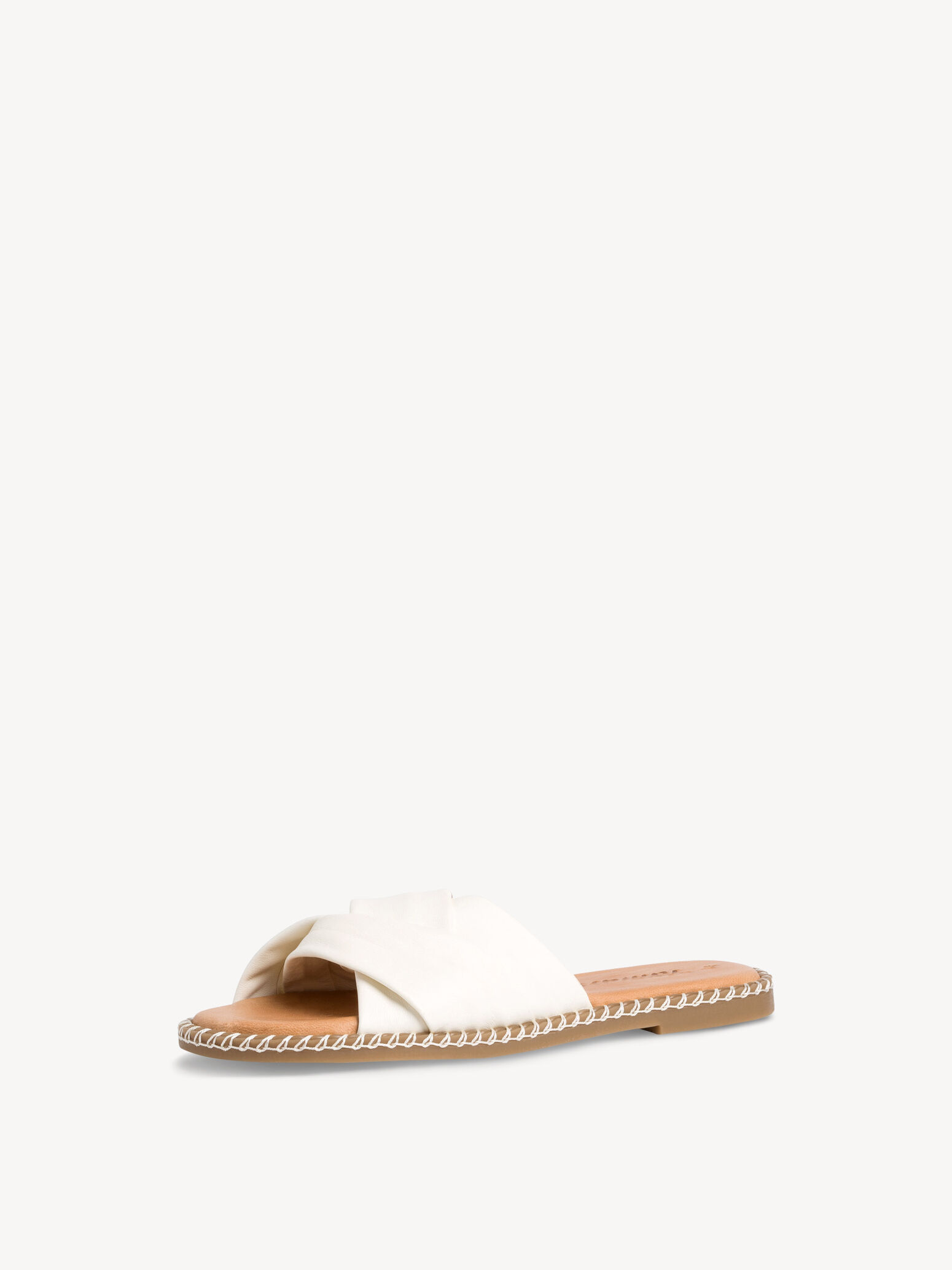 Mule en cuir - blanc