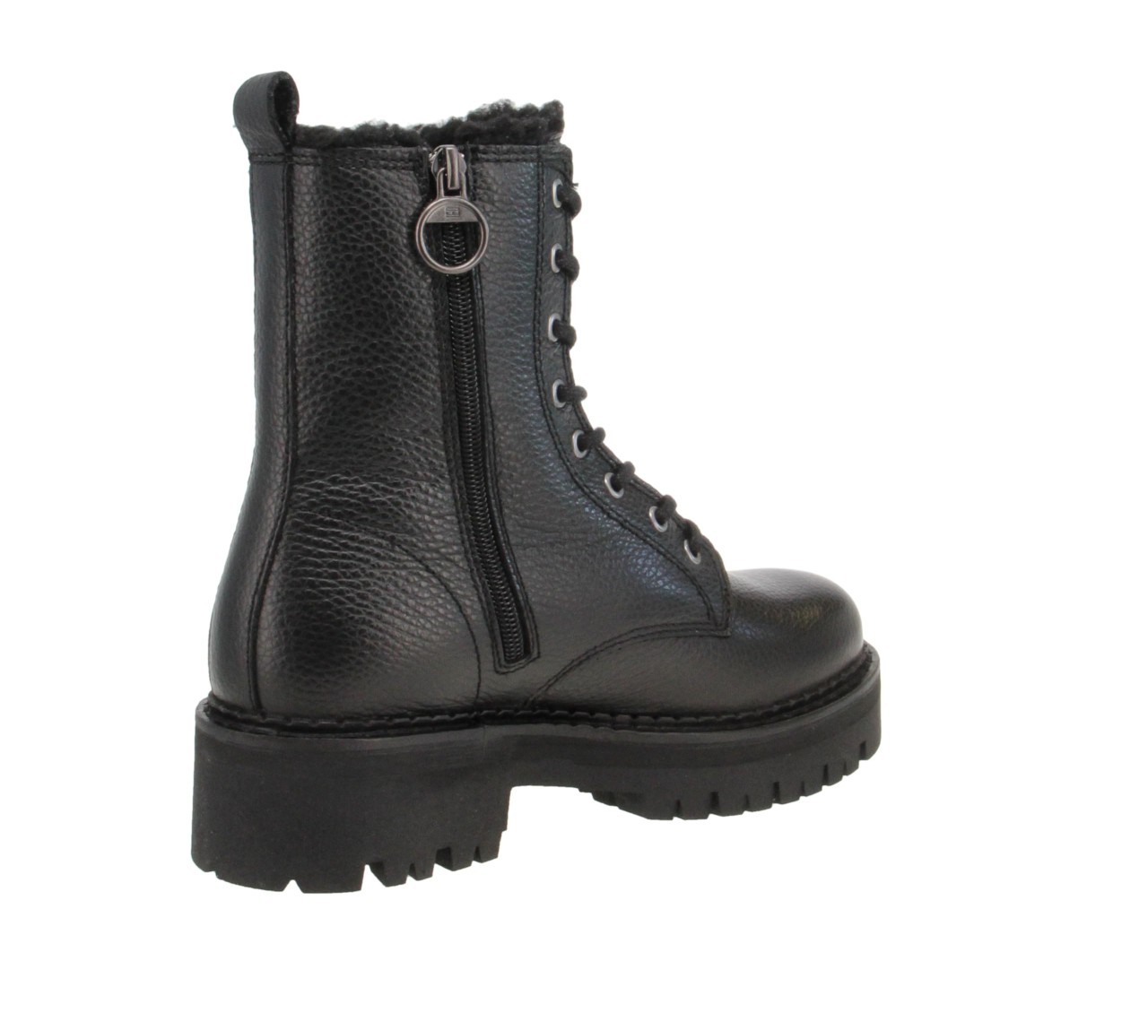 TOMMY HILFIGER Schnür-Stiefeletten schwarz TJW URBAN BOOT TUMBLED LTR WL