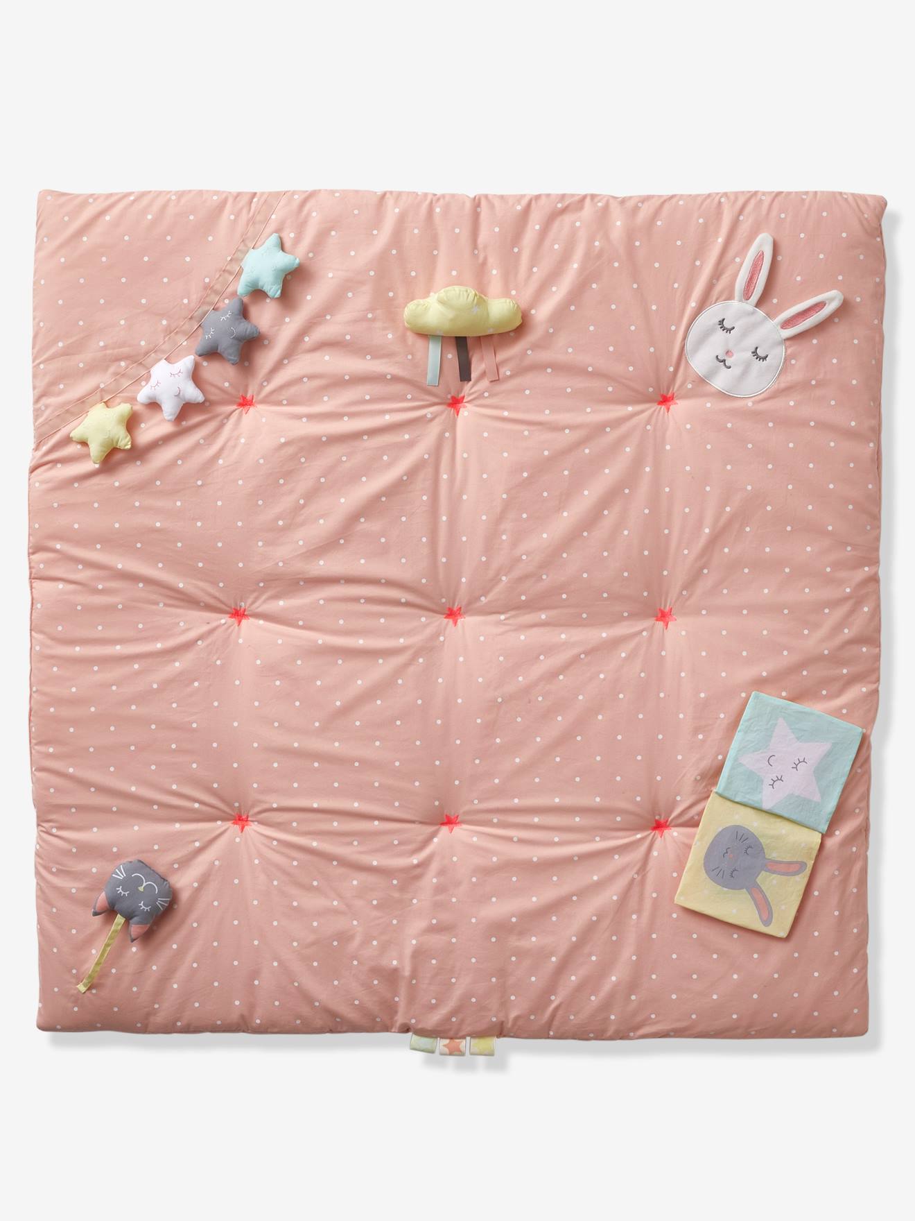 Tapis d'éveil souple Sweet fun rose imprimé