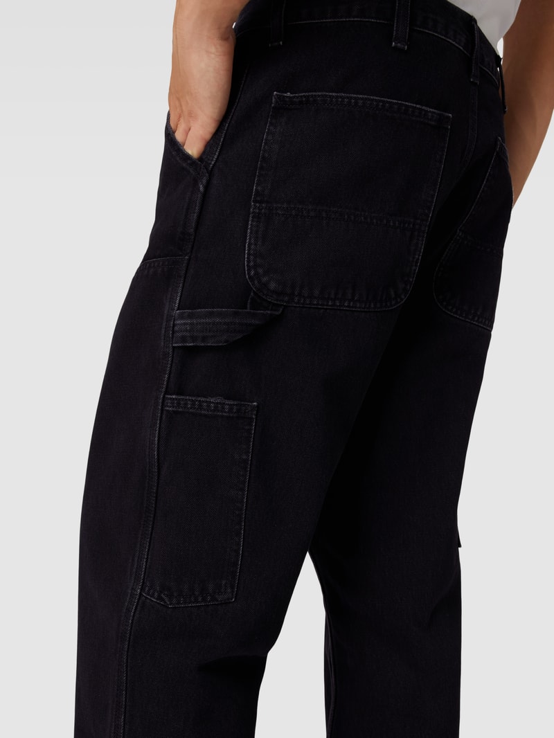 Jeans mit Eingrifftaschen in anthrazit