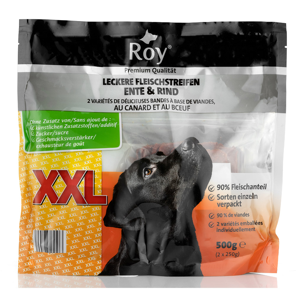 ROY Hunde-Snacks XXL, Ente & Rind 500g Packung