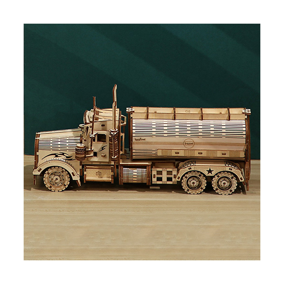 3D-Tankwagen-Puzzle aus Holz Pädagogisches Spielzeug