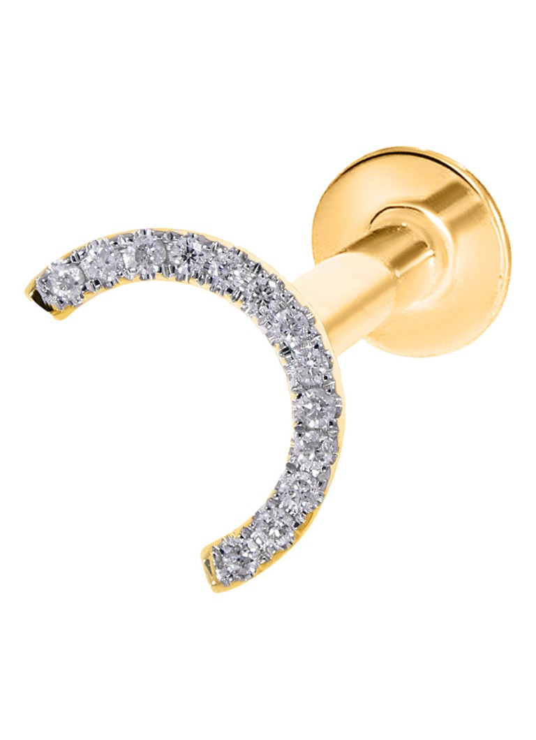 Culet Jewellery Orbit ear piercing in 18 carat yellow gold with diamond