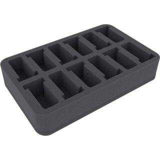Feldherr 50 mm Schaumstoffeinlage mit 12 Fächern