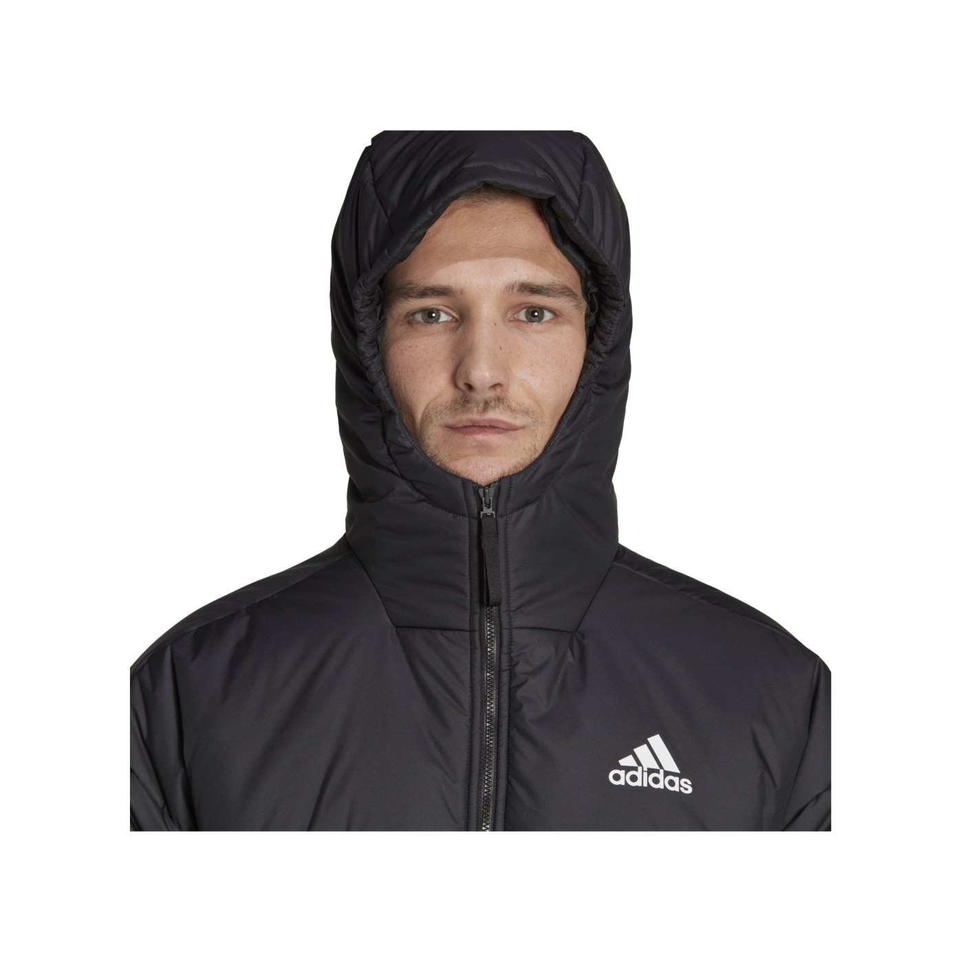 adidas 3S Puffy Jacke Schwarz
