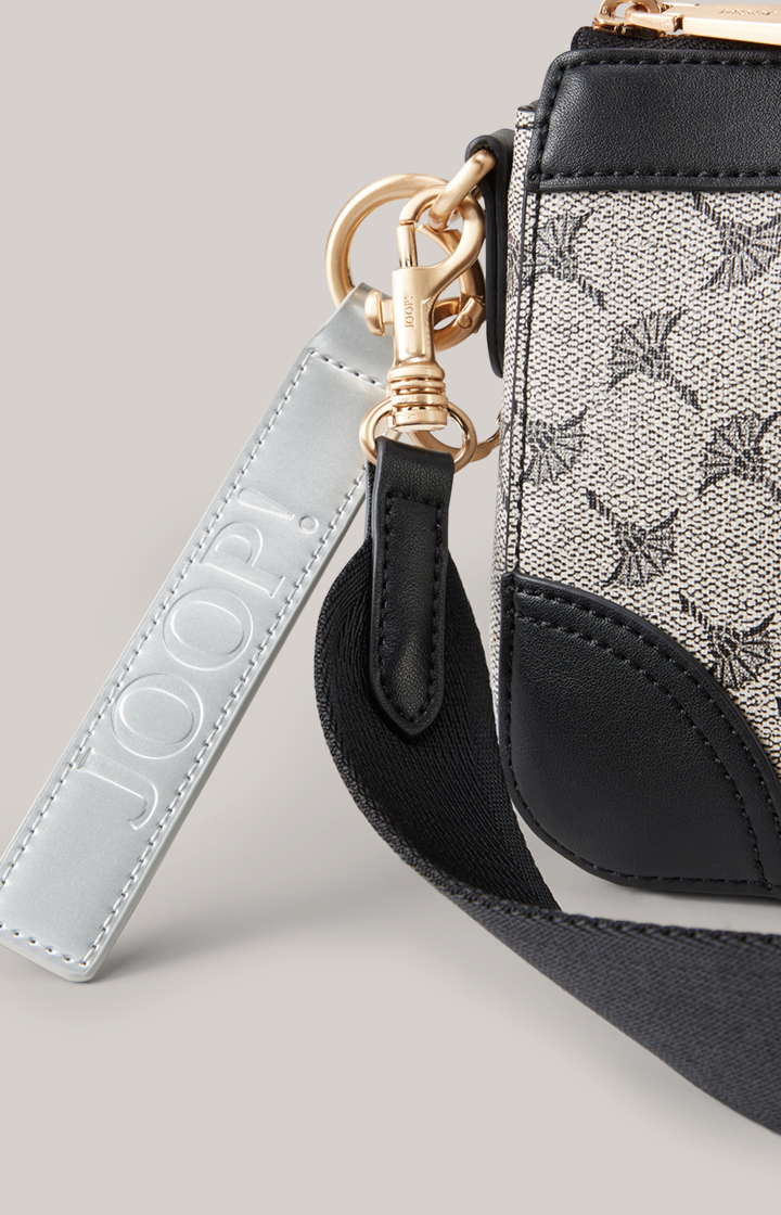 Schultertasche Mazzolino Edition Jasmina in Schwarz/Offwhite