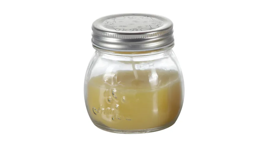 flower Power Citronella Kerze im Glas Potty gelb