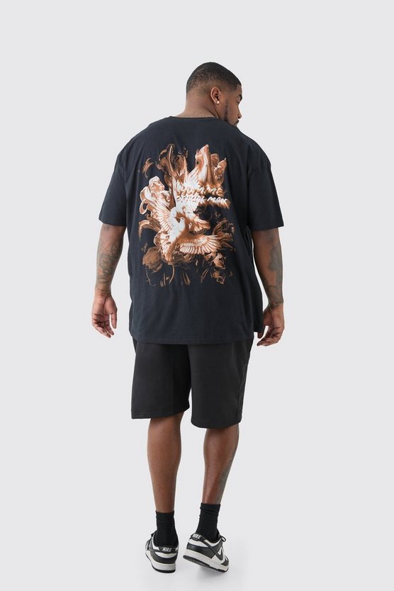 Plus Oversize T-Shirt mit Official Print