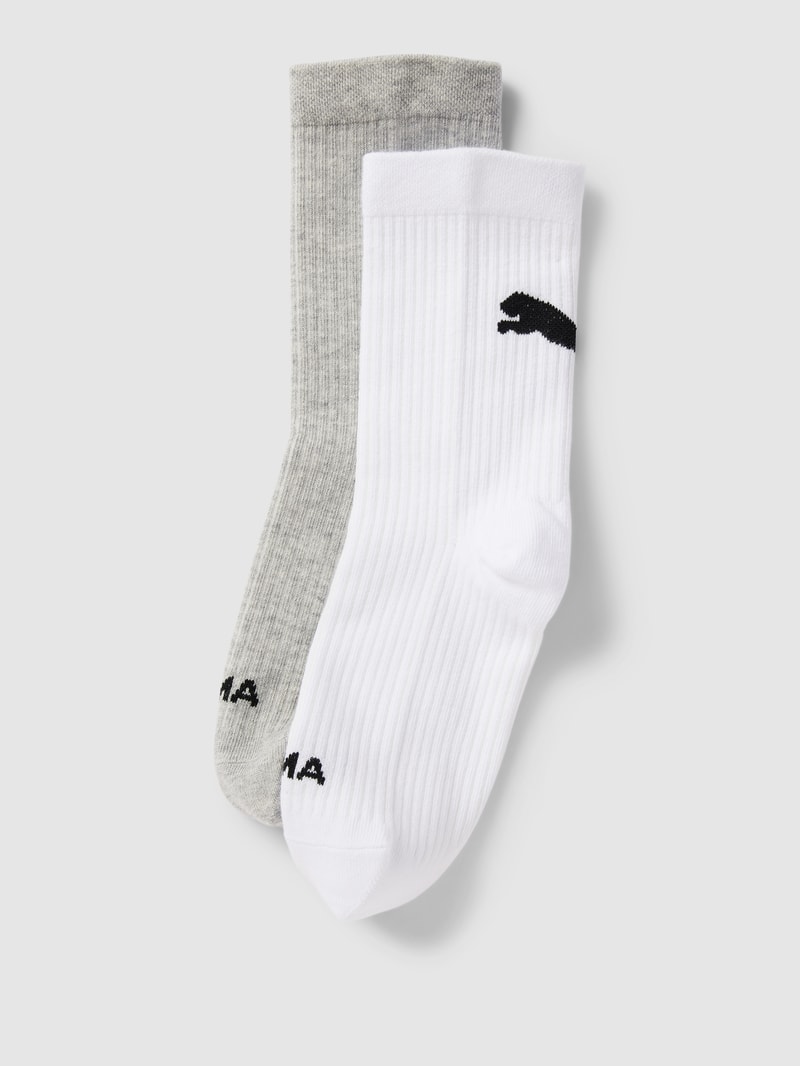Socken mit Label-Details im 2er-Pack Modell 'Classic Sock' in weiß