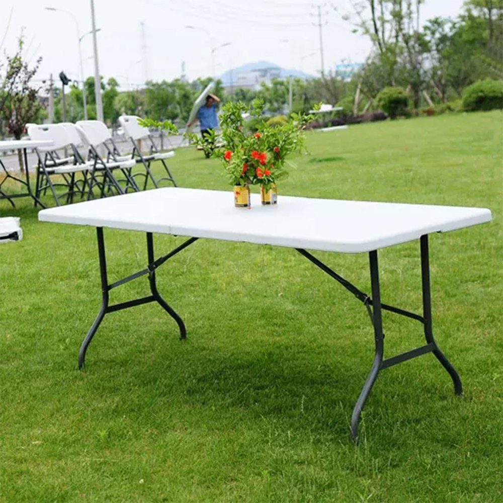GreenBlue Klapptisch GB370, Falttisch Tisch Gartentisch Buffettisch mit Traggriff 180x74x74cm